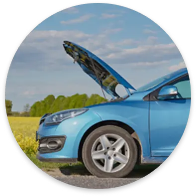 Insured car with emergency breakdown